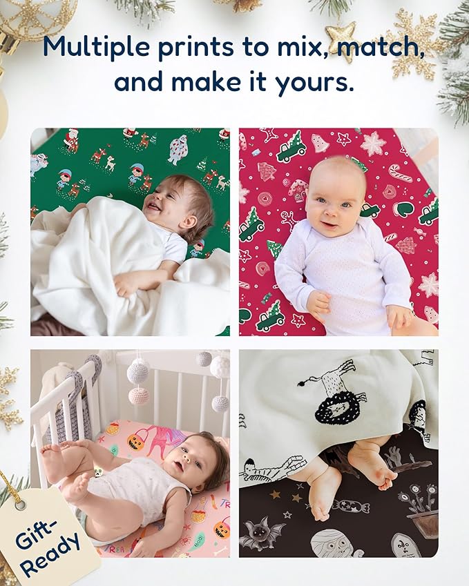 TotAha Buttery Soft Mini Crib Sheets Girl, Floral Pack N Play Mattress Sheets Hypoallergenic, Premium Jersey Playrad Sheets, Pink Flower Graco Pack and Play Sheets Fitted 2 Pack