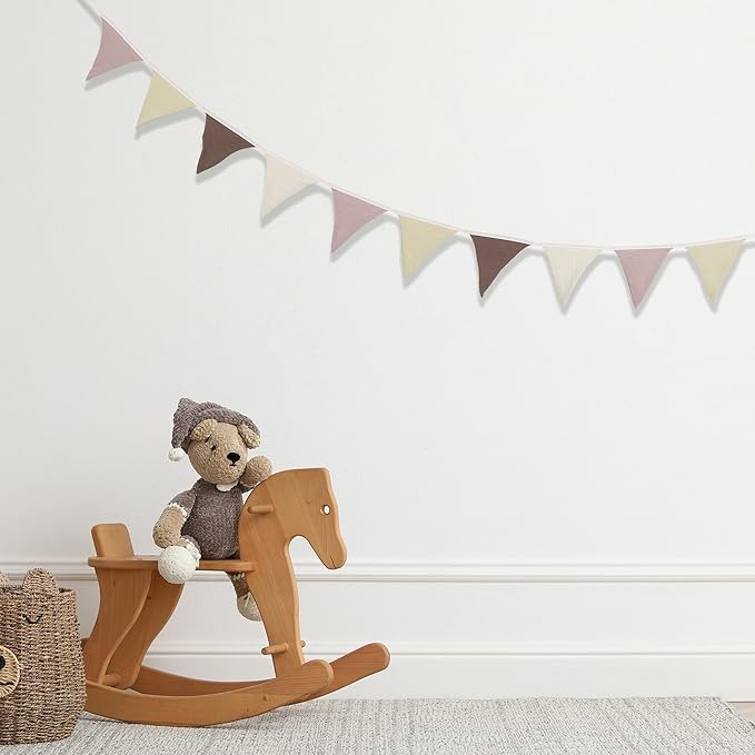 Pennant Banner Flags,Infant and toddler room decoration pennant,for Nursery Decor Baby Birthday Boho Wedding Shower Party Event (Colorful triangular flag banner92)