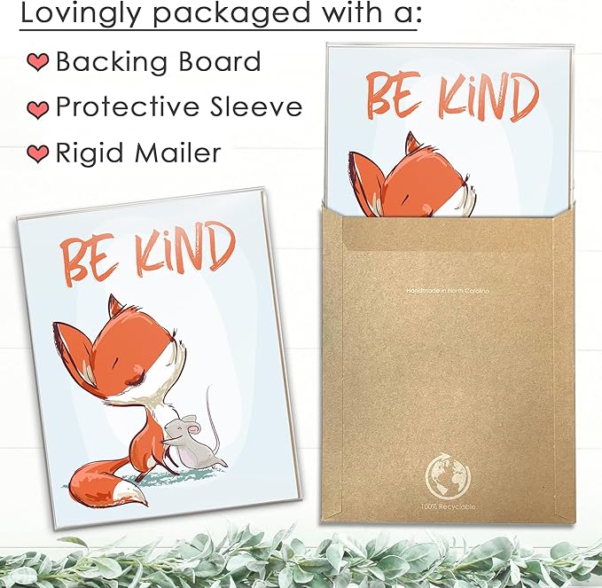 Fox Wall Art Prints (Set of 3) - Unframed - 11x14s | Inspirational and Whimsical Fox-Themed Wall Decor for Kids' Rooms, Nurseries, or Living Spaces | Wall Decor for Animal Lovers | Living Room Decor