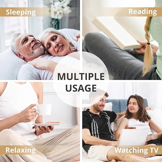 EGOHOME Adjustable Bed Frame Queen with Massage, Wireless Remote,Independent Head and Foot Incline Electric Bed Base with Adjustable 12" Legs,Zero Gravity, LED Night Lights, 2 USB Ports