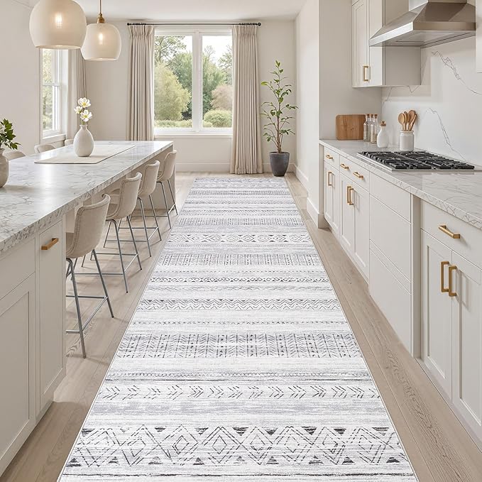 Area Rugs for Living Room Washable Living Room Rug Soft Neutral Indoor Floor Carpet Non-Slip Stain Resistant Modern Boho Rugs for Bedroom Dining Room Kids Room Nursery Office Home Dark Grey