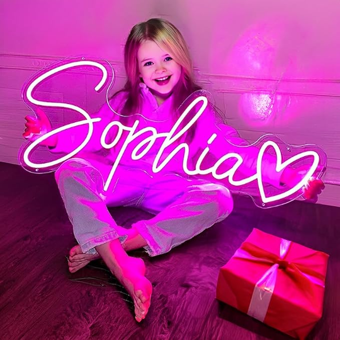 Custom Neon Signs, Neon Sign Customizable for Wall Decor, Personalized Neon Signs for Wedding, Neon Lights Signs for Family Birthday Bar Party Night Light, Company Logo Shop Name Business LED Signs