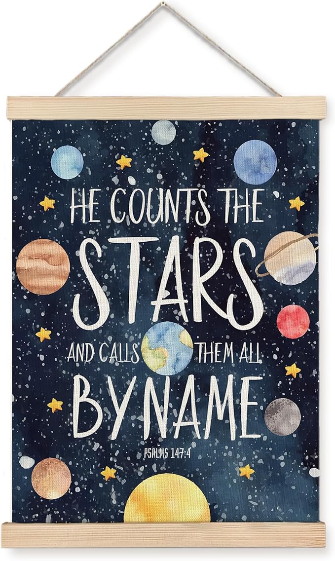 URLLUAE Solar System Poster Hanger Frame, Space Nursery Decor,Space Wall Art,Outer Solar System for Kids Room Decor for Boys Room,12x16 Inches