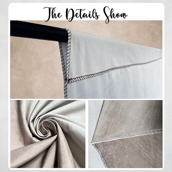 Abstract Professional Photography Backdrop for Portrait Photo Props Booth Background Photoshoot Studio with Polyester Fabric Roller Pocket on Top (8x12ft,Light Beige,No Stand)