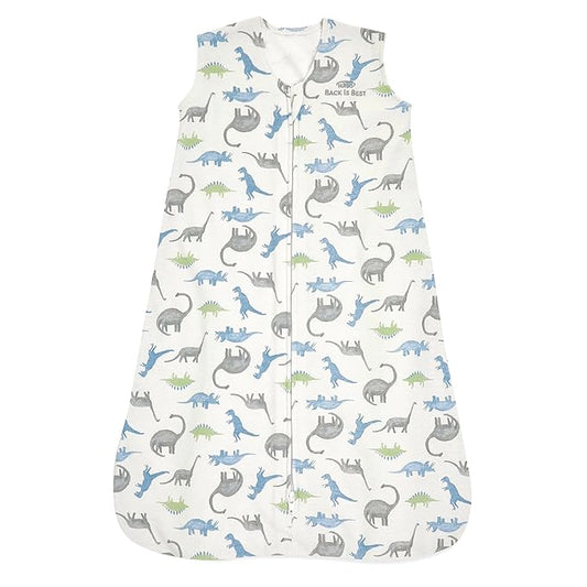 HALO SleepSack, 100% Cotton Wearable Blanket, Swaddle Transition Sleeping Bag, TOG 0.5, Watercolor Dinos, Medium, 6-12 Months