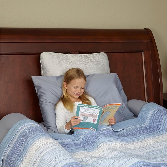 hiccapop [2-Pack] Foam Bed Bumpers for Toddlers, Toddler Bed Rails w/ Water-resistant Cover, Bed Guard Rail for Toddlers for Twin, Queen, King Beds