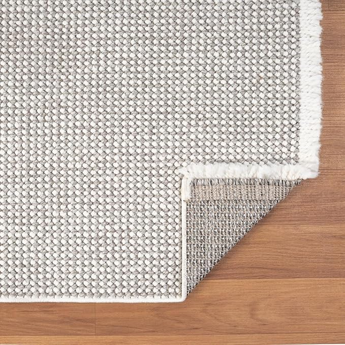 LUXE WEAVERS Solid Machine Woven Stone 4x6 Area Rug, Indoor Stain-Resistant Carpet