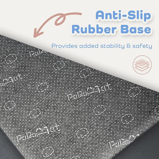 1.3" Thick Baby Floor Play Mat 71x79, Basic Padded Foam Mat for Tummy Time Crawling, Non Slip Cushioned for Babies Toddlers Infants Kids (Dark Grey)