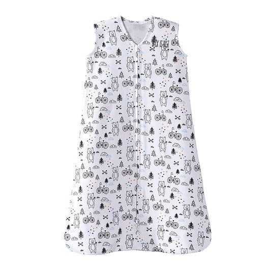 HALO SleepSack, 100% Cotton Wearable Blanket, Swaddle Transition Sleeping Bag, TOG 0.5, Huggy Bears, Medium, 6-12 Months