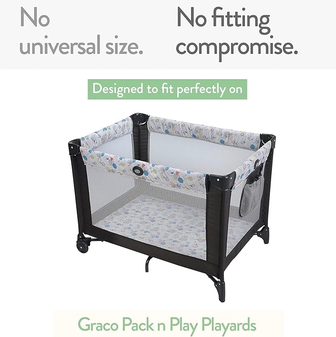 Pack and Play Sheets Fitted – Compatible with Graco Pack n Play Playard Crib and Other 27 x 39 Inch Playpen Mattress – Snuggly Soft 100% Jersey Cotton – Mustard Yellow + Burnt Orange – 2 Pack