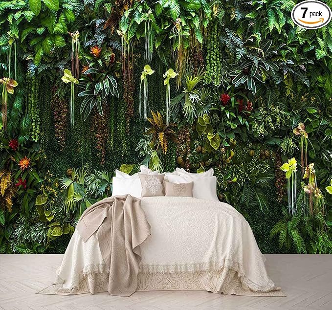 Green Wallpaper Banana Leaf Floral Mural Wallpaper for Bedroom Living Room TV Background Sofa Wall (not self-Adhesive)
