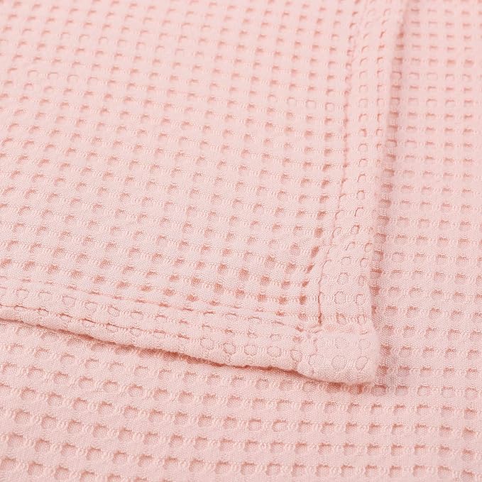 36” X 40” Inches Cooling Baby Waffle Weave Blanket, Ultra-Soft Lightweight Receiving Blanket for Newborn, Breathable Comfortable Baby Swaddle Blanket for Boys and Girls(Lemonade)