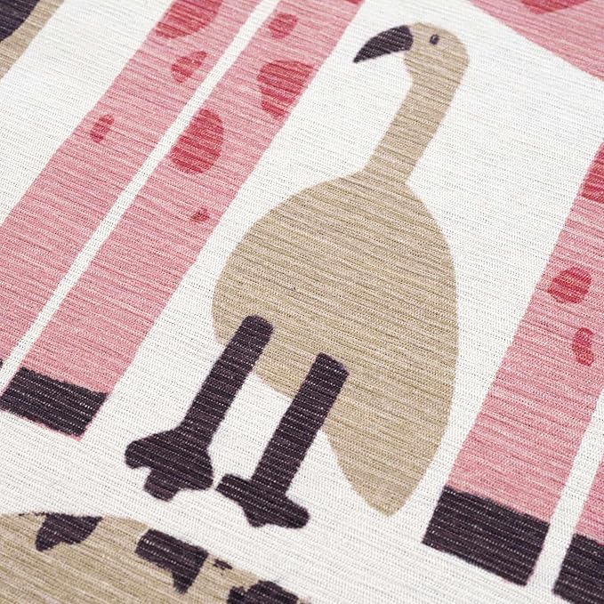 Hauteloom Natal Kids Room, Nursery Machine Washable Area Rug - Animals - Beige, Terracotta - 7'10" x 10'2"
