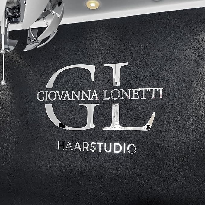 GUANKE Custom Wall Signs for Business Logo, Laser Cut 3D Acyrlic Signs, for Beauty Salon, Retail Outlets, Company, Office