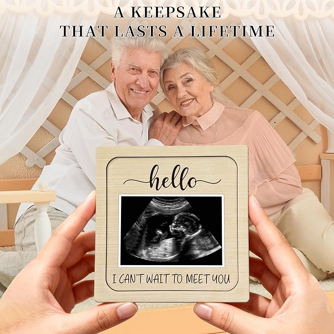 Pregnancy Announcement for Grandma Grandparents, Ultrasound Picture Frames Surprise Box, Baby Coming Soon Announcement, Pregnancy Announcement Infant First Grandbaby Gift for Grandparents