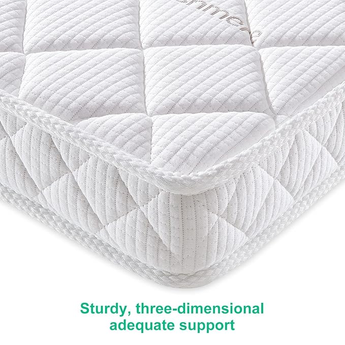 Premium Crib & Toddler Mattress,100% Knitted Fabric, Premium Fleece Surface-Hypoallergenic, 5" Thick Firm Soft Crib Mattress, Non-Toxic - Fits Standard Cribs & Toddler Beds