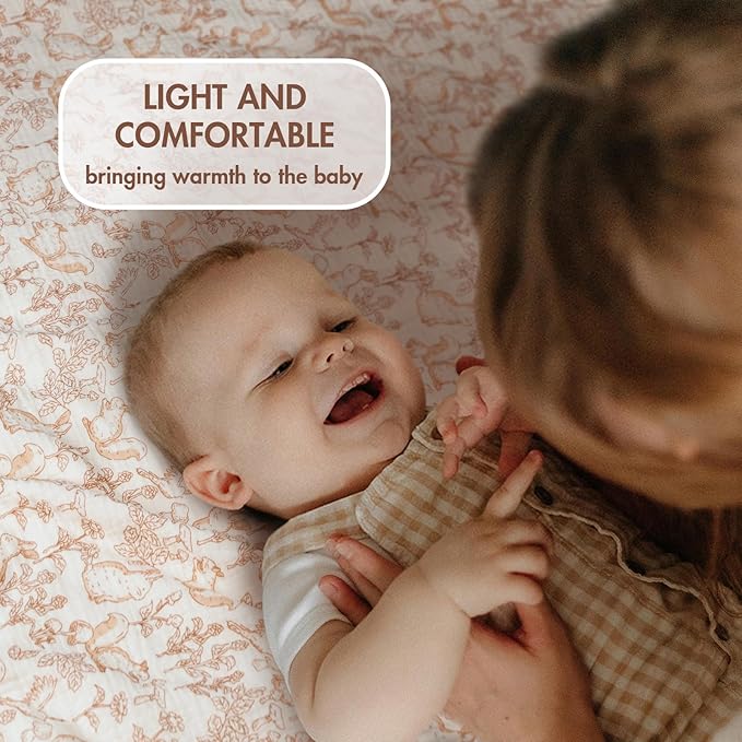 2-Pack Muslin Minky Baby Blanket for Boys and Girls - Soft Baby Blankets, Nursery Minky Blankets with Muslin Cotton Front and Dotted Fleece Backing, Cozy and Lightweight Newborn Blanket