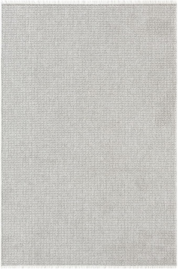 LUXE WEAVERS Solid Machine Woven Stone 6x9 Area Rug, Indoor Stain-Resistant Carpet