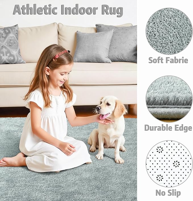 Chicrug 2x6 Minimalist Washable Runner Rugs for Bedroom Hallway, Modern Soft Memory Foam Rug for Kids Nursery, Low Plie Indoor Runner Carpet for Dorm Kitchen Bedside Living Room Decor, Grey
