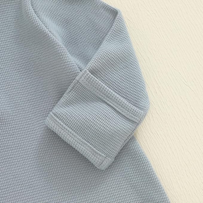 Newborn Knit Romper Hat 2 Pieces Button Up Footed Jumpsuit Baby Boy Clothes Photography Coming Home Outfit