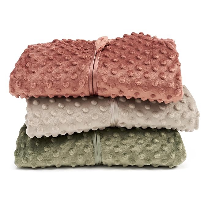 HALO Sleepsack Swaddle, 3-Way Adjustable Swaddle Blanket, TOG 3.0, Velboa, Cedar Plush Dots, Small, 3-6 Months
