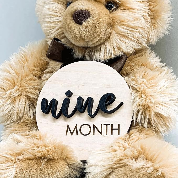 Baby Monthly Milestone, Wooden Baby Milestone Signs, Monthly Milestone Wood Discs, Baby Milestone Discs (S001)