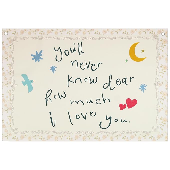Nursery Rectangular Canvas Banner-Boho Flag Wall Decor for Toddler Boy Girl Kids,Baby Room Above Crib Bedroom Playroom Reading Room Decor-Baby Shower Birthday Christmas Gift-You'll Never Know Dear