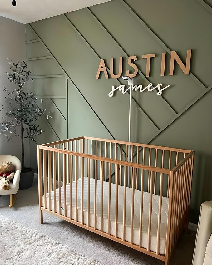 Personalized Wooden Name Sign for Nursery - Custom Name Signs for Kids Room, Personalized Nursery Name Sign - Perfect Room Decoration, Wall Name Decoration & Wedding signs, Family Name Signs