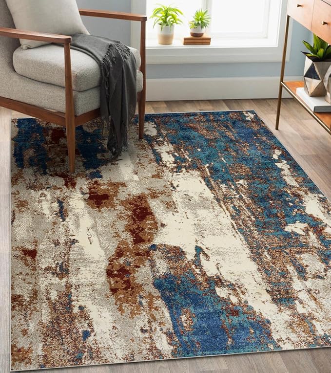 LUXE WEAVERS Lagos Collection Passion 2x7 Abstract Area Rug