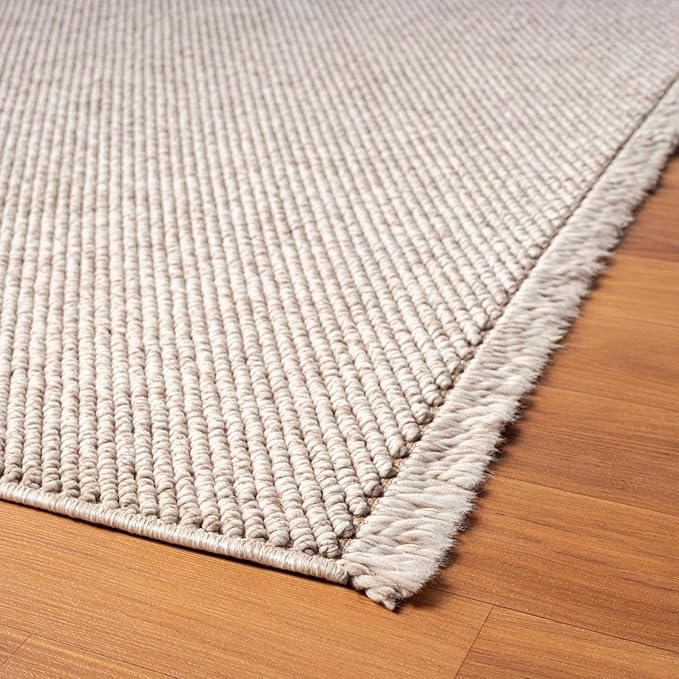 LUXE WEAVERS Solid Machine Woven Beige 2x8 Area Rug, Indoor Stain-Resistant Carpet