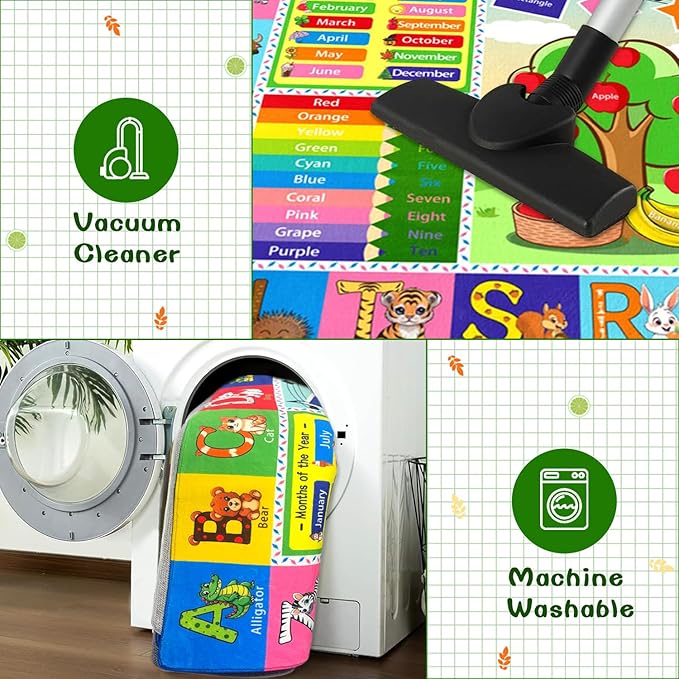 ABC Carpet, Kids Carpet 5x7 FT, ABC Alphabet Mat, Fun Game Area Rug for Kids Bedroom, Kids Educational Rug for Room, Living Room, Nursery Room, Toddler Classroom Decor