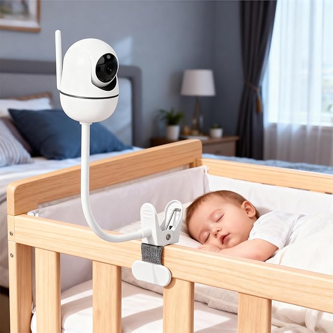 Baby Monitor Mount – 15.7 inch Flexible Clip Stand Compatible with HB65/HB66/HB248/HB6550/HB6550 pro, ANMEATE SM935E, Universal Baby Monitor Holder for Crib, Shelf, Bed, Nursery