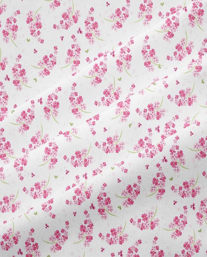 Girl Duvet Cover Twin Pink White Flower Print Bedding Sets Garden Style Floral Aesthetic Cover Chic Floral Bedroom 1 Duvet Cover with 2 Pillowcases