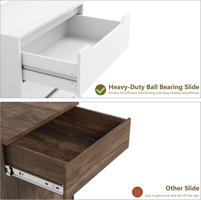 HOSTACK Modern 6 Drawer Dresser for Bedroom, Tall Chest of Drawers with Storage, Large Wood Storage Chest Organizer with Cut-Out Handle, Accent Storage Cabinet for Living Room, Entryway, Classic White