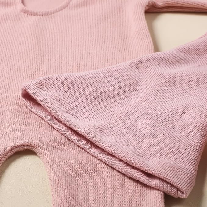 Ylsteed Newborn Photography Outfits - Girls & Boys Photo Shoot Costume Set - Infant Romper & Elf Hat (Pink)