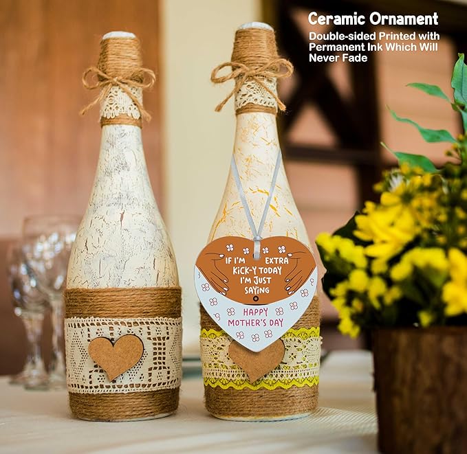 Heart Shaped Ornament-2025 Pregnant Women Gift-New Mom Pregnancy Announcement Baby Shower Present for Mother to Be First Time Mom Double Sided Printing Keepsake