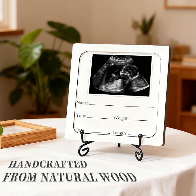 Baby Announcement Sign, Ultrasound Picture Frame Wooden Surprise Box, Hello World Newborn Sign, Birth Announcement Gifts, Pregnancy Reveal to Family, Friends, Auntie, Uncle