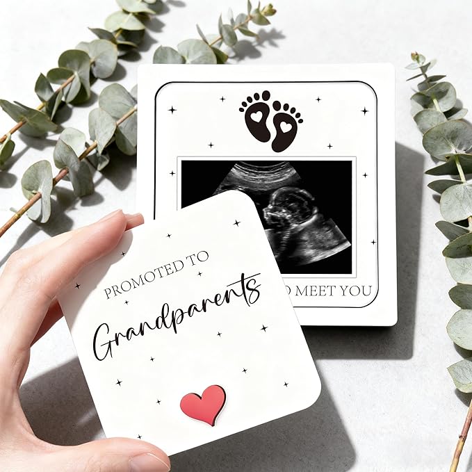 Pregnancy Announcement for Grandma Grandparents, Ultrasound Photo Frame Surprise Box, Baby Announcement Gifts, Baby Coming Soon Announcement, Pregnancy Reveal Gifts to Grandparents
