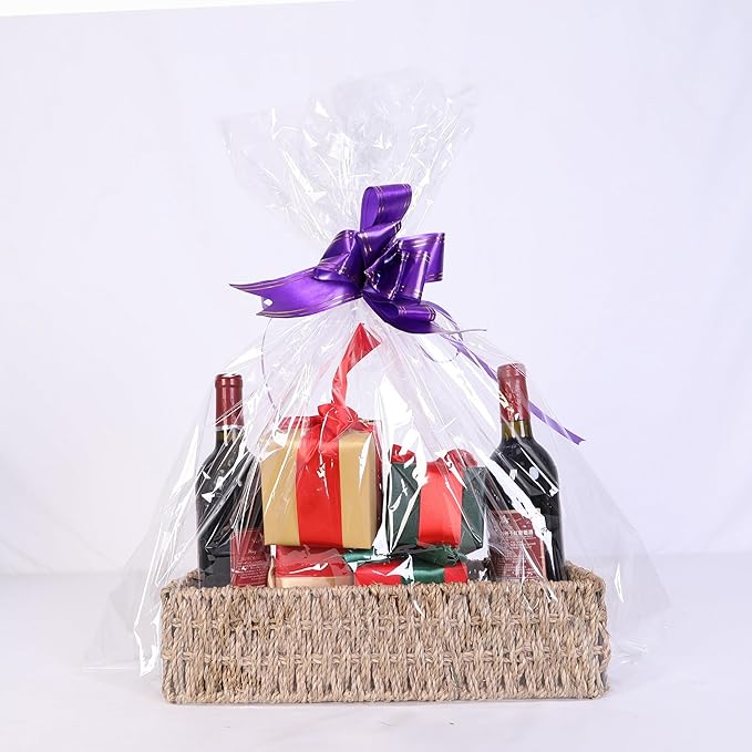 Gift Basket Empty for Baby Shower – Woven Cotton Rope Bin Nursery Shelf Storage Box (S:15 inch)