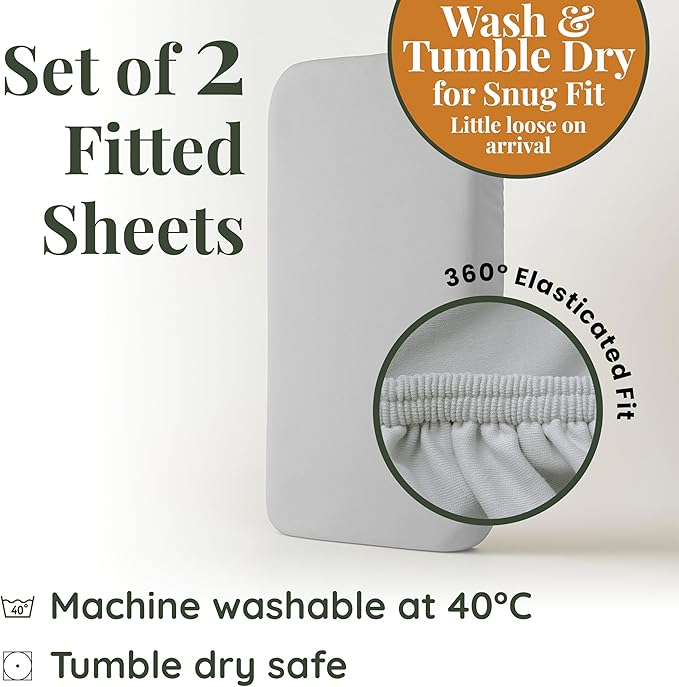 GOTS 100% Organic Bassinet Sheets - Luxurious Turkish Cotton for Halo, SNOO, Dream on Me Karley & Lacy, Delta Children and Simmons Kids City Sleeper Oval or Rectangle Bassinet Bed Pads or Mattresses