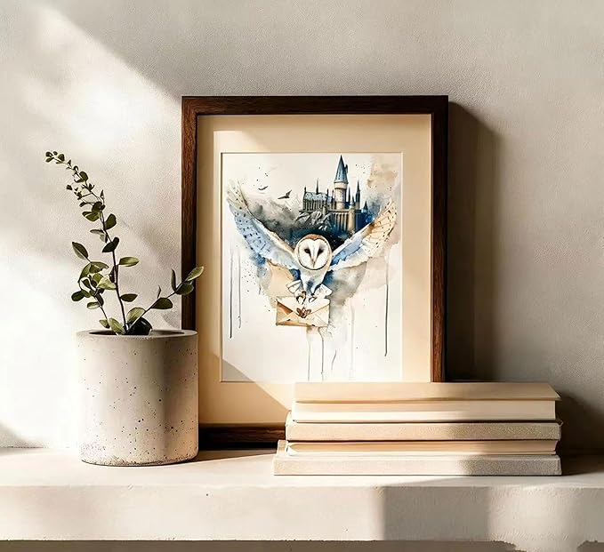 3pcs Magic Nursery Canvas Wall Art Express Train Owl Magic Castle Painting Picture Wall Decor Neutral Watercolor Poster Print Artwork For Kids' Baby Nursery Living Room Decoration Unframed