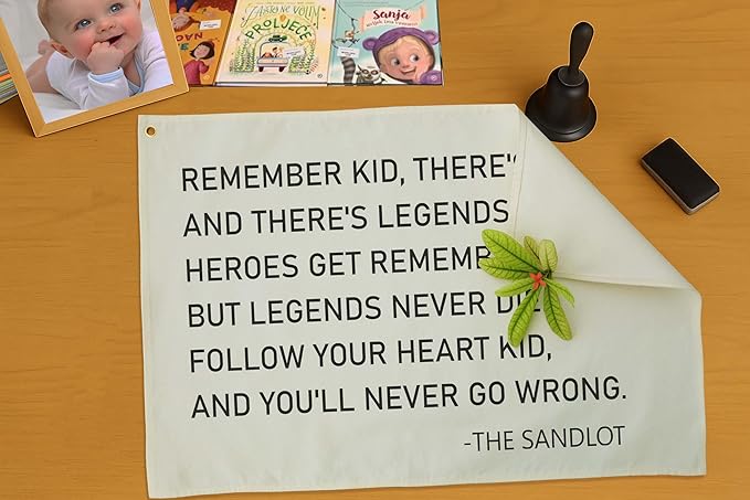 Baseball Sign-Hanging Rectangular Canvas Banner Flag Wall Decoration for Kids Boy Teen,Nursery Bedroom Playroom Wall Decor,Baby Shower Birthday Christmas Gift-The Sandlot Quote 28.5"L×20"W
