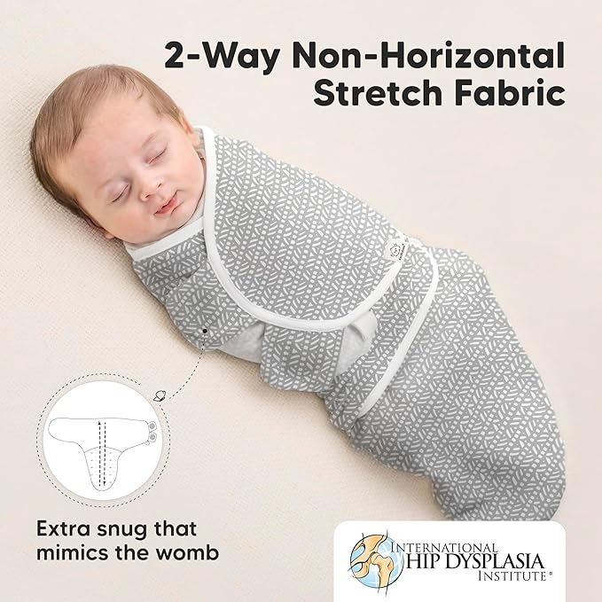 KeaBabies 3-Pack Organic Baby Swaddle Sleep Sacks - Swaddles for Newborns, Infant 3-6 Months, Baby Girls, Boys, Soft & Snug Newborn Sleep Sack, Nursery Swaddling Blankets (Nordic, L)