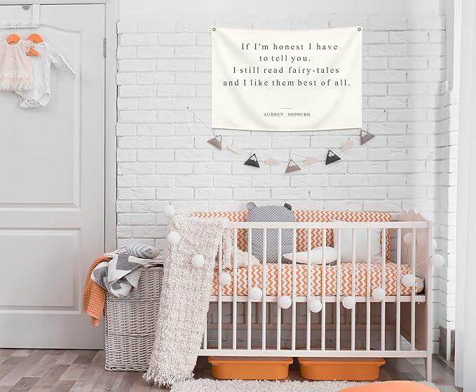 Boho Rectangular Banner Flag Wall Decor Gift for Baby Girl Kid,Nursery Above Crib Bedroom Homeschool Reading Room Decor-If I'm Honest I have-Baby Present Shower,Birthday Christmas Gift