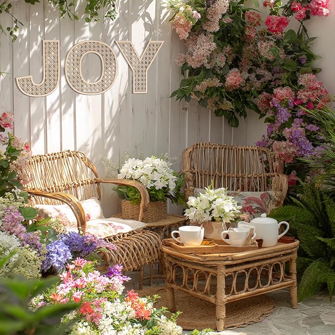She Love Large Boho Wooden Rattan Letters 12 inch for Nursery Decor Wood Letter T Wall Decors for Baby Girl Boy Bedroom Home Rustic Name Sign Birthday Wedding Decorative letters