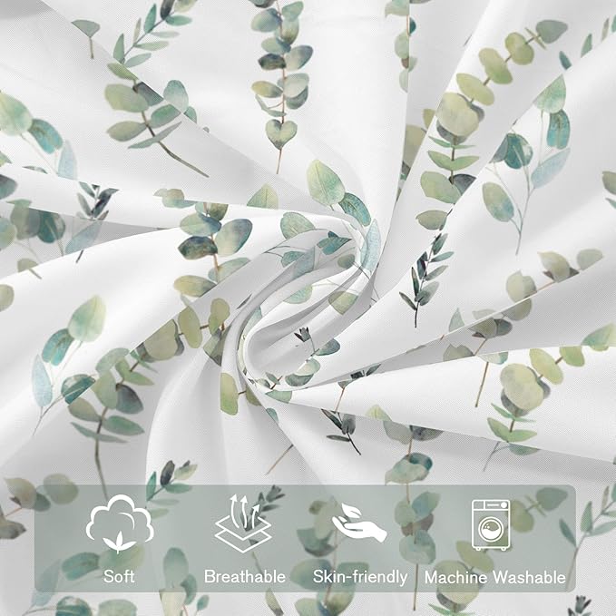 Little Grape Land Crib Sheets 4 Pack, Baby Crib Sheet Set for Standard Crib & Toddler Mattress, Super Soft Breathable Crib Mattress Sheets Fitted Girl & Boy, Leaves/Cactus/Green/Grey Set