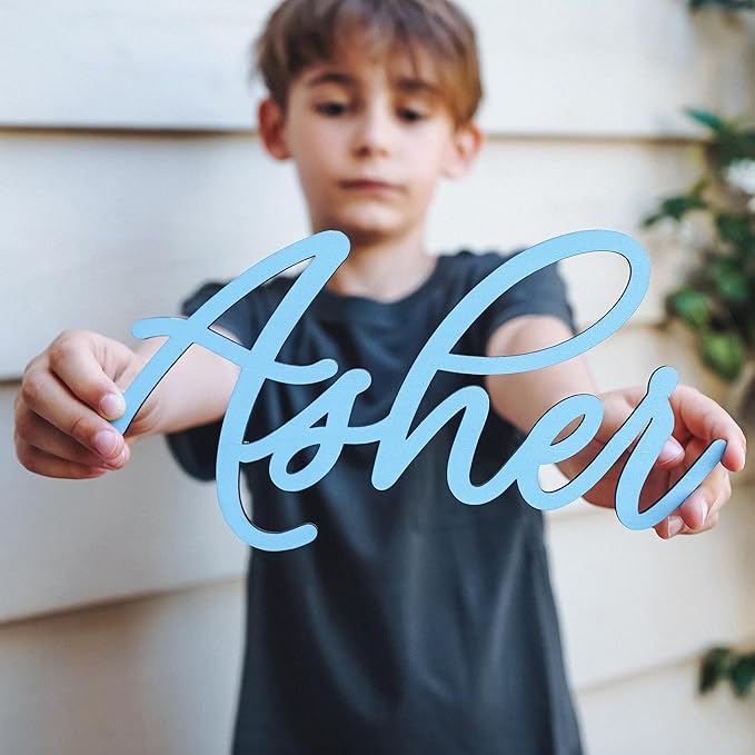 Wooden Name Signs (Solid Color) - Personalized wood letters for girl, Baby name sign, Custom name sign nursery, Toddler girl room decor, Home decor