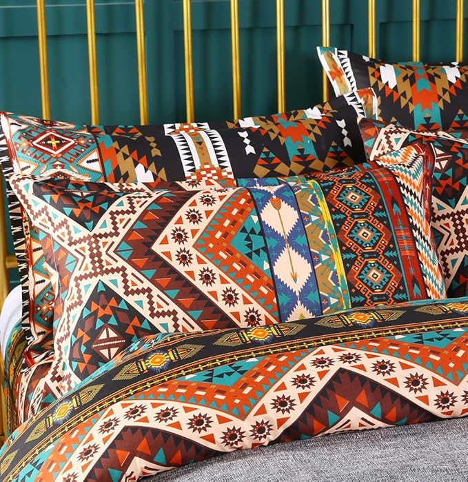 Dodou Boho Style Bedding Set Boho Duvet Cover Set Bohemian Bedding Set 3psc(King)