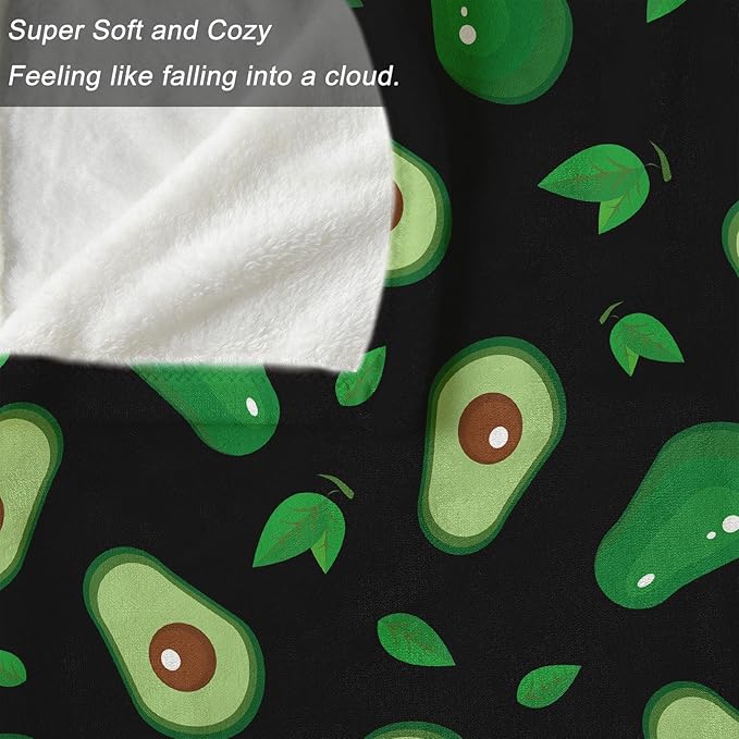 Ultra Soft Fleece Blanket- Lightweight & Warm Throw Blanket for Couch, Cozy Plush Sherpa Blanket for Adults Kids, Durable & Easy Care (Avocado, 50x60 in)