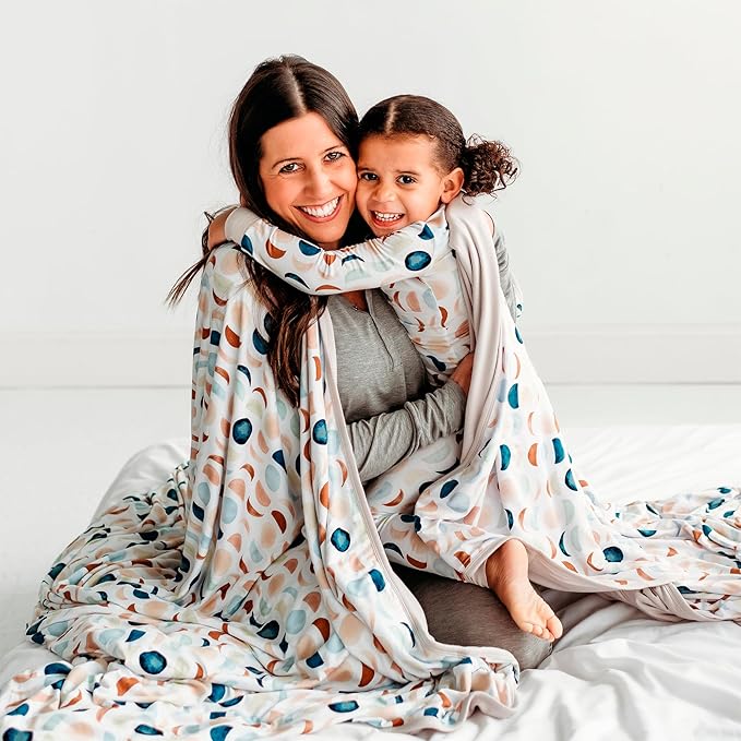 Little Sleepies Cloud Blanket, Soft Viscose from Bamboo Toddler & Baby Blanket for Boys & Girls, Lightweight, Perfect for Hot Sleepers, 65" x 85", Oversized (Luna Neutral)